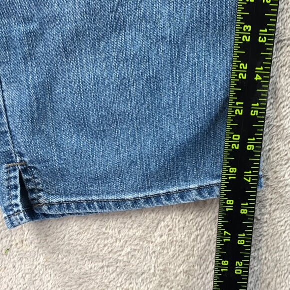Riders By Lee Women's Capri Jeans Size 32x28 Measured Blue Denim Cropped Casual - Picture 5 of 11